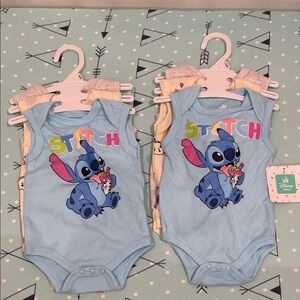 Twin outfit Disney Stitch Blue Baby Bodysuits